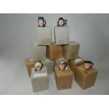 A collection of 12 royal Doulton miniature Dickens character jugs, to include Fagin, Little Nell,