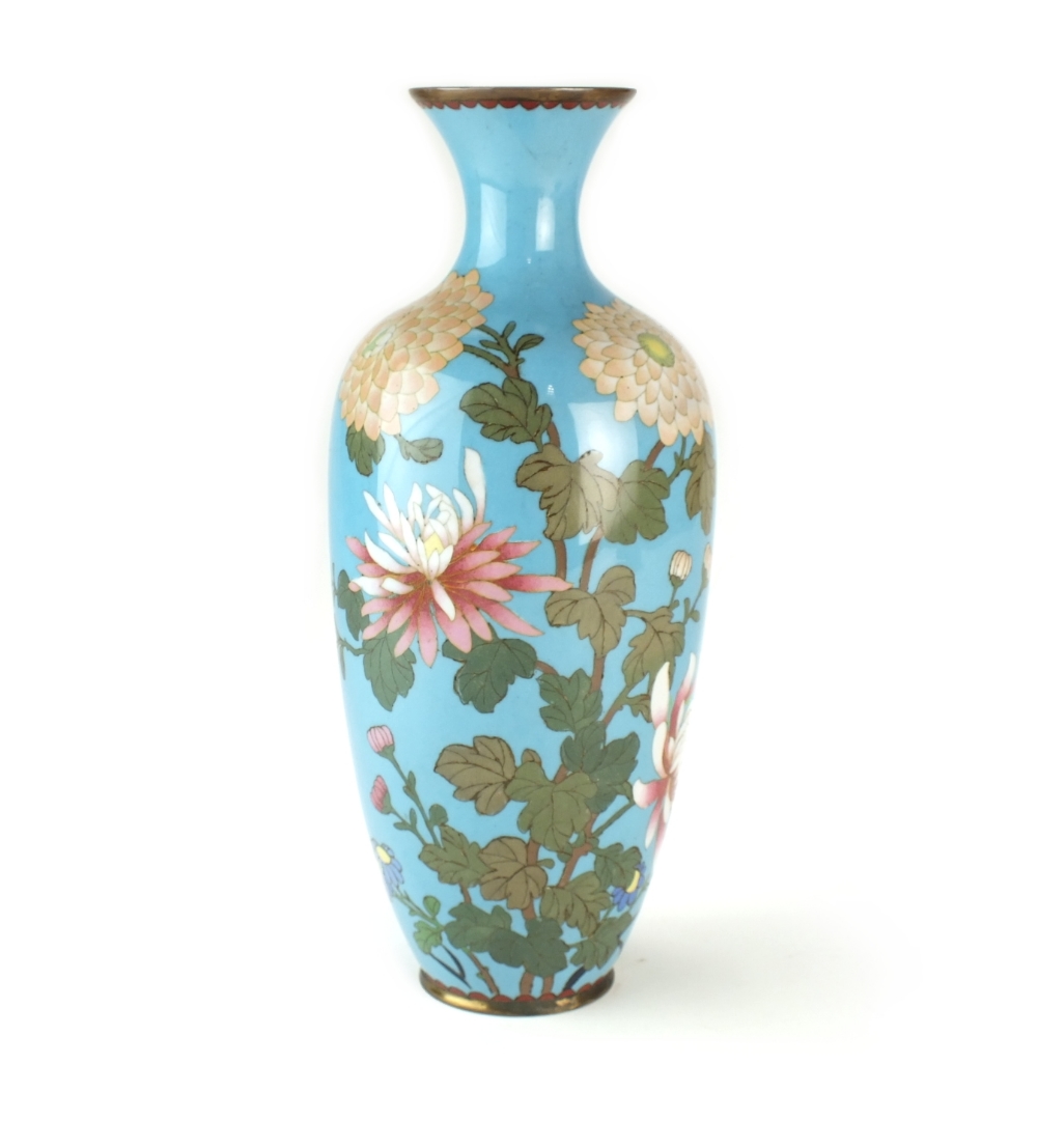 A Japanese cloisonne vase, Meiji/Taisho era,