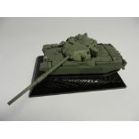 A 1/48 scale model of a Chieften Tank mounted on an inclined base by Denzil Skinner,