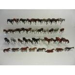 A collection of 39 horses by Britains and other manufacturers,