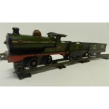 A Hornby Meccano nut and bolt construction Zulu 0-4-0 loco with tender,