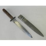 A dagger with metal scabbard