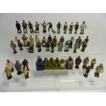 A collection of lead figures,
