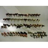 A group of 80 Britains and other makers, lead farm animals comprising 20 each of horses, cattle,