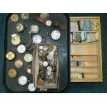 A collection of various pocket watches to include silver examples,