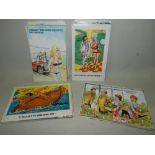A collection of late 20th century humorous postcards of an adult nature.