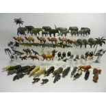 A collection of 82 animals from the Britains zoo range, all in lead,