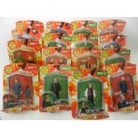 Sixteen Dr Who posable 5" action figures in original cards,