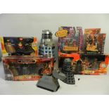 A collection of both boxed and unboxed Dalek figures to include 2 built versions by Comet