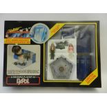 A Dr Who 25th anniversary set by Dapol (1987) complete and with Tardis with flashing light and