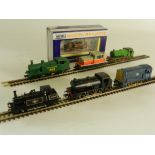 Seven N Gauge locomotives, six unboxed to include a Terrier Waddon 0.