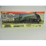 A Hornby Train set R1136, Yorkshire Pullman with three Pullman coaches, track, controllers etc.