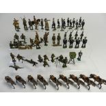 A quantity of lead soldiers and horses by Britains and other manufacturers to include both army and