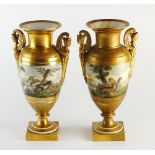 A pair of Paris vases, late 19th century,