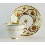 A Swansea teacup and saucer, circa 1815-20,