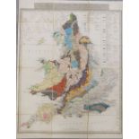 GEOLOGICAL MAP OF ENGLAND AND WALES. J Gardner, 1826.