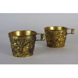 Two 19th century gilt metal cups,