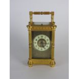 A late Victorian repeating carriage clock, the 2.