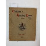 DALE, T.F., Thomas' Hunting Diary 1901-1901. Slim 4to. Pictorial card covers.