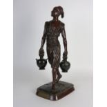 Jean Didier Debut,(French 1824-1893) bronze figure titled 'Porteur d'eau Tunisien, Par Debut,