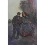 Gabriel Guerrin (1869-1916) Peasant couple, inscribed on the reverse and dated 1907 by the artist,