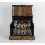 A 19th century boulle style table top liqueur cabinet,