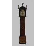 A mid 18th century Dutch burr walnut eight day longcase clock,