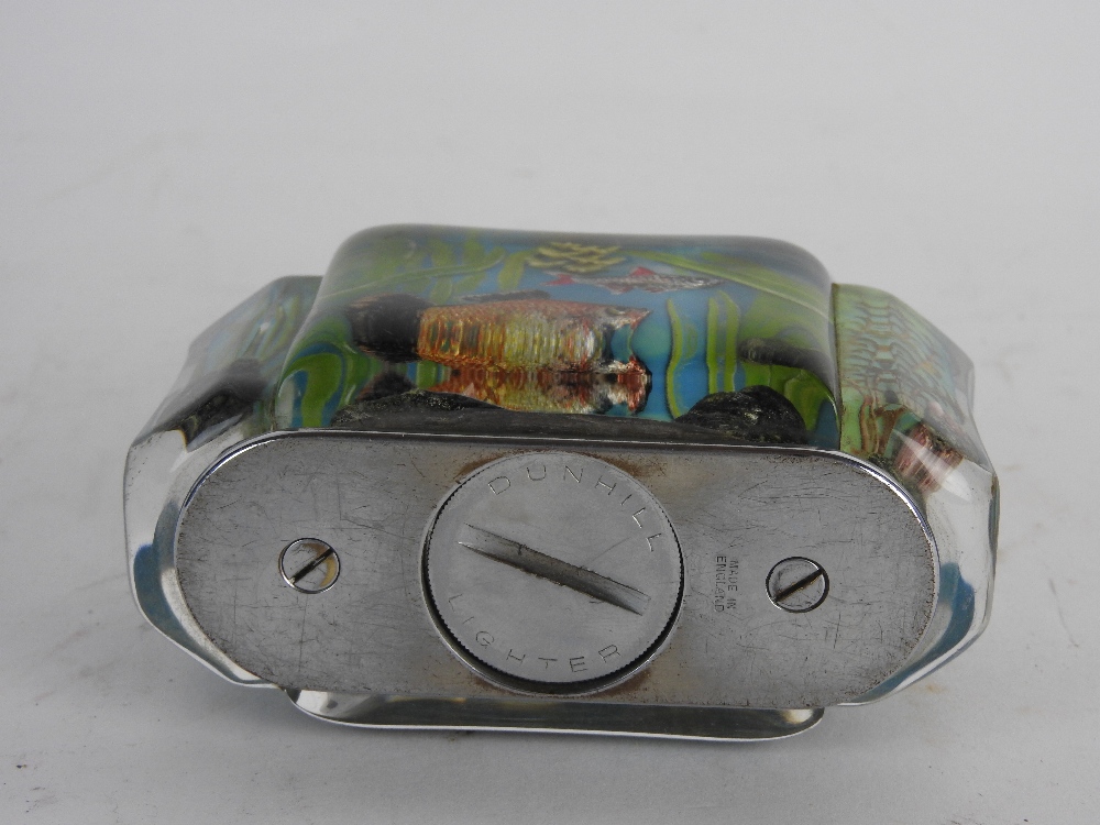 A Dunhill & 'Aquarium' table lighter, circa 1955 designed with fish plants and rocks, - Image 6 of 6