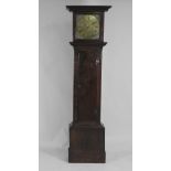 A mid 18th century oak thirty hour longcase clock the 11.75 inch square brass dial signed Ja.