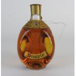A bottle of Dimple Old Blended Scotch Whiskey, 70% old proof, 20 2/3floz,