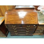 A 19th century mahogany bureau,