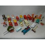 10 Pocketoy models by Wells-Brimtoy circa 1950's, with tanker, box and open loads,