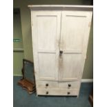 A 19th/20th century painted pine kitchen cabinet together with a late Victorian mahogany dressing