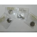 Four Roman silver Denarii, Augustus (2),