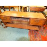 A Chinese hardwood open low cabinet, 19th/20th Century,