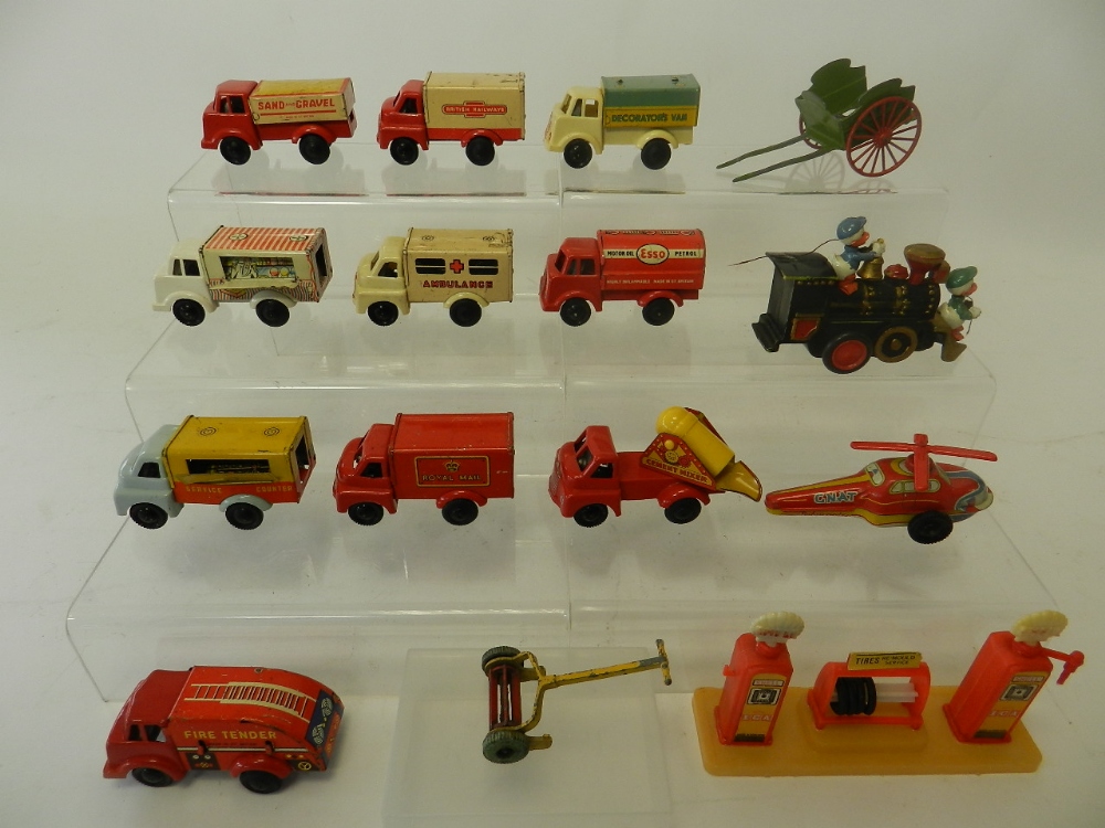 10 Pocketoy models by Wells-Brimtoy circa 1950's, with tanker, box and open loads, - Image 2 of 3