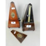 Two Maelzel pyramid metronomes