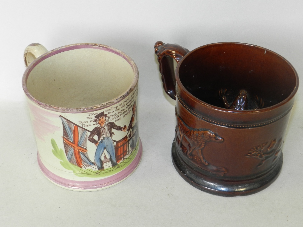 Two 19th century mugs,