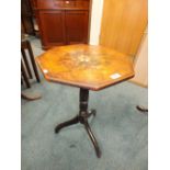 An Edwardian painted and ebonised wine table,