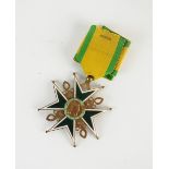 A green and white enamel yellow metal 'Order Military Hospitals St Lazarus in Jerusalem,