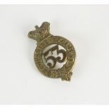 A 53rd regiment of foot (Shropshire regiment) side cap badge