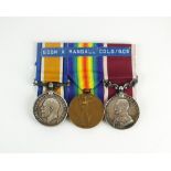 A World War I trio, comprising; 1914-18 War medal,