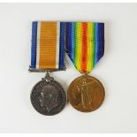 A pair of World War I medals, British War medal and Victory medal, awarded to '16219 Sgt P.J.