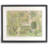 After Raoul Dufy The Paddock at a Race Meeting photogravure 32 x 43cm
