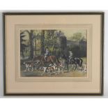 Attributed to Baron Karl Reille (1886-1975) Huntsman and hounds bears signature lower right,