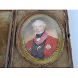 English School, circa 1810 Portrait miniature of a British army officer,