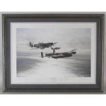 After Robert Taylor Memorial Flight signed by the artist and the pilots Leonard Cheshire,