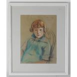 Philip Naviasky (1894-1983) Portrait of a girl with ginger hair signed,