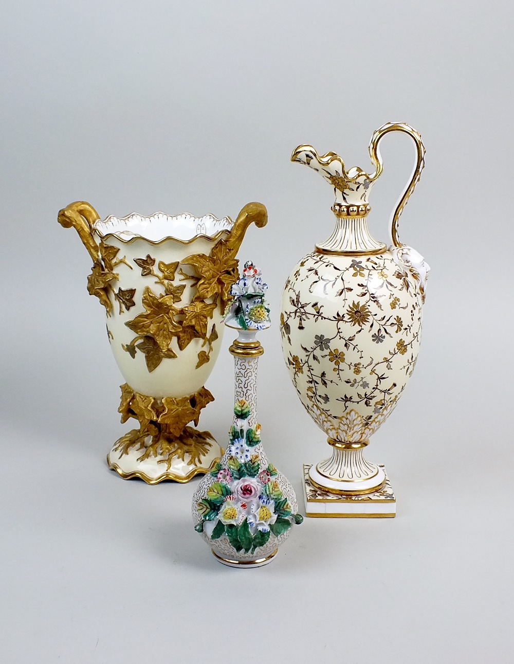 A Mintons porcelain ewer, late 19th century,