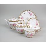 A Royal Crown Derby porcelain 'Royal Pinxton Roses' pattern tea service date code for 1957,